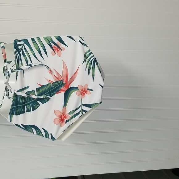 Shein Bikini Swimsuit Set Tropical Leaf Print Womens Small - Picture 6 of 7